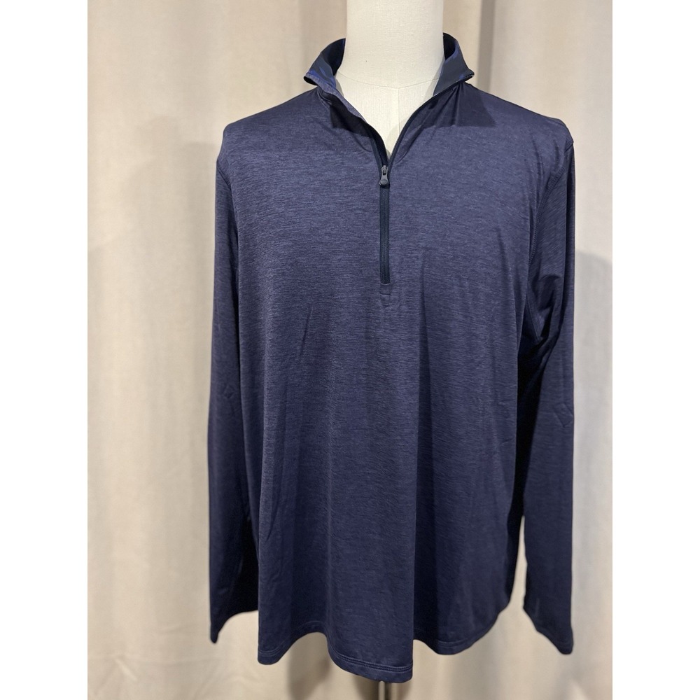 Greyson Quarterzip Men's Golf Shirt Size Xxl Blue With Camo Trim On‎ Collar